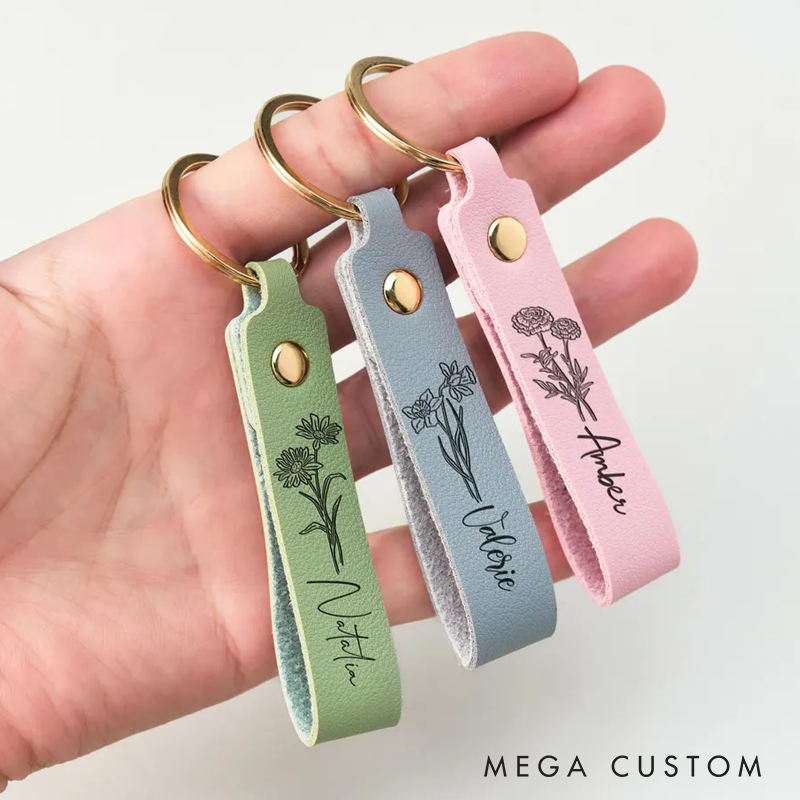 Personalized Name Keyring Handmade Daisy Beaded Keychain Cute Custom Bag Charm Gifts for Her Back to School or Friendship Gift