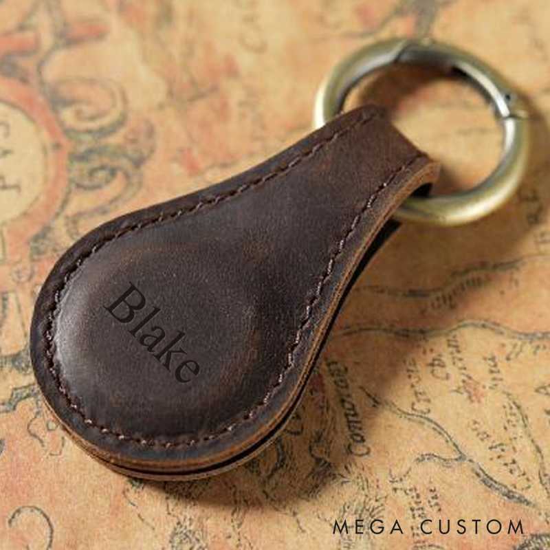 Personalized Leather Magnetic Book Mark Engraved Bookmark with Name Custom Reader Gift for Him Journal Accessory