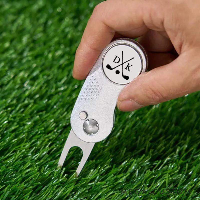 Personalized Golf Divot Tool Custom Golf Gift for Men Engraved Golf Ball Marker Golf Groomsmen Gift for Dad Husband Gift Golf Accessories