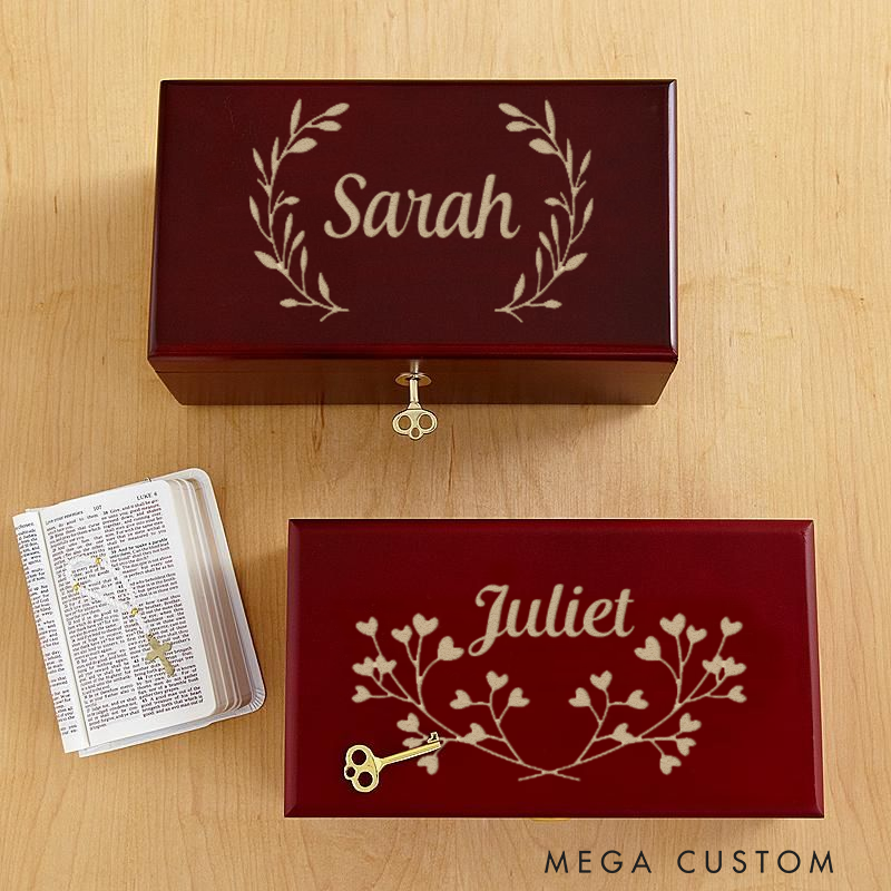 Personalized engraved wooden keepsake Box Memory Chest for Weddings Rustic Memento Box Perfect for Photos & Sentimental Keepsakes