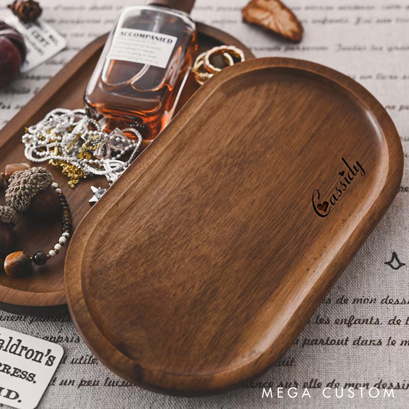 Personalized KitchenTrays Custom Wooden Trays Countertop Trays Kitchen Trays Wooden Tray Ring Tray Jewelry Tray Anniversary Gifts