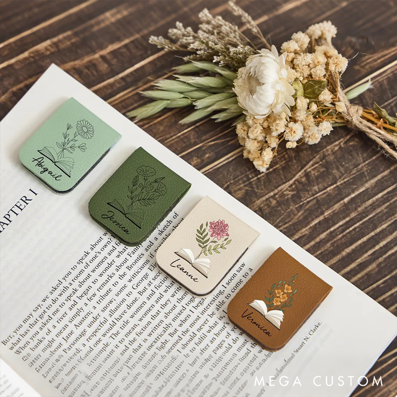 Personalized Birth Flower Magnetic Bookmark A Meaningful Book Lover Gift for Women