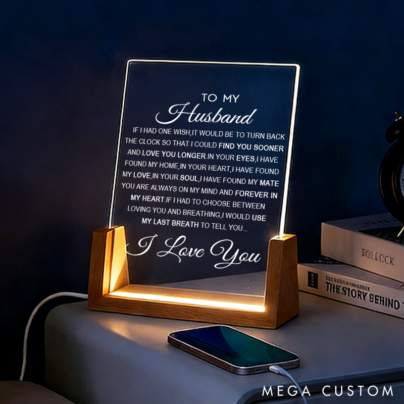To My Husband Acrylic Plaque Gift For Husband Sentimental Gift Heartfelt Gift Keepsake Gift Valentines Day Gift Anniversary Gift