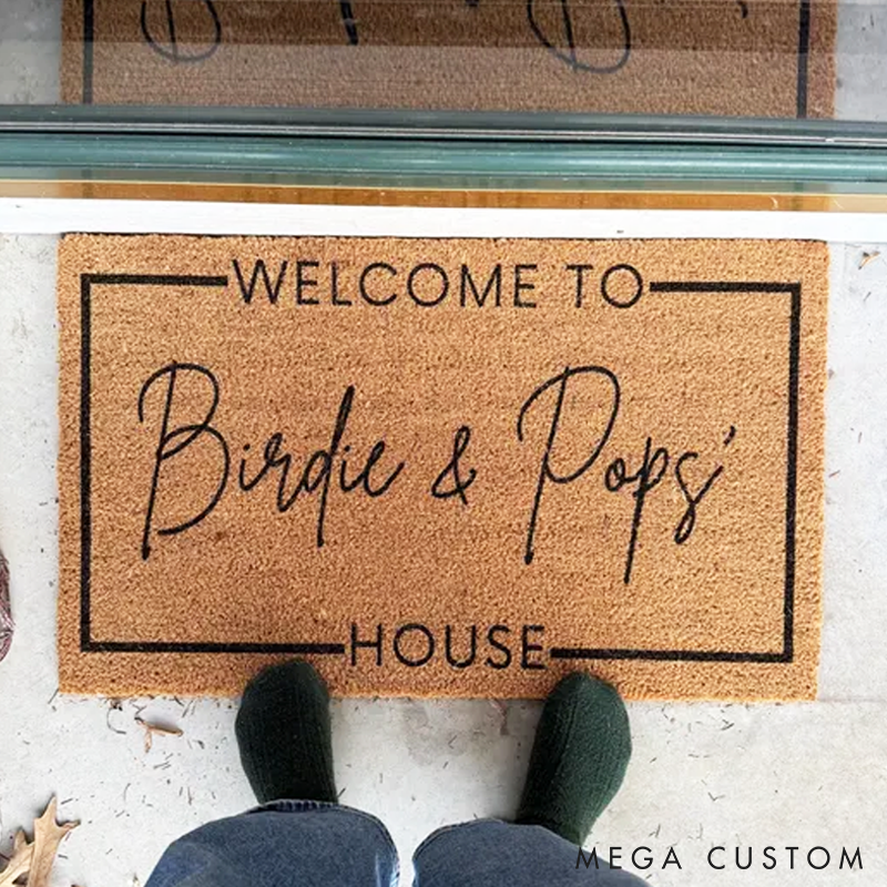 Personalized Gift for Grandparents Custom Grandparent Doormat Gift for Mom Gift for Grandma Welcome Mat