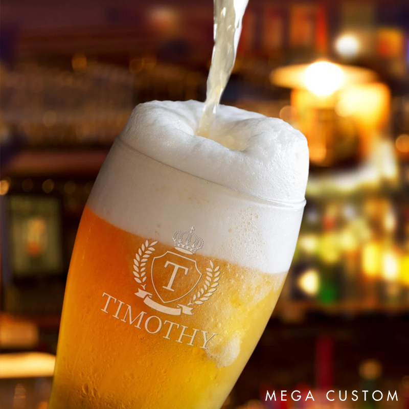 Personalized Beer Glasses Engraved Glasses Custom Barware Gift for Him Glass Beer Gifts for Boyfriend Husband