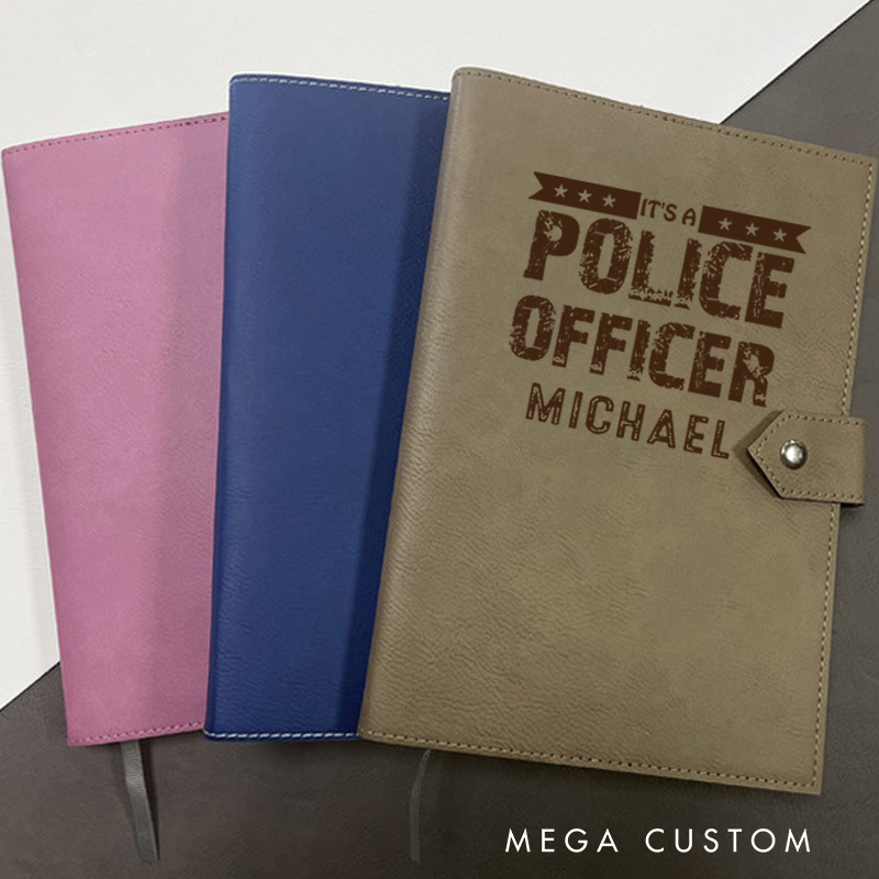 Personalized Leather Notebook for Police Officers It's a Police Officer Leather Journal Policeman Appreciation Gift