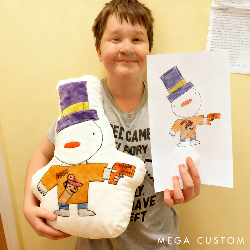 Personalized Drawing Pillow Turn Your Artwork into a Plush Toy Unique Gift for Kids Parents and Art Keepsake Lovers