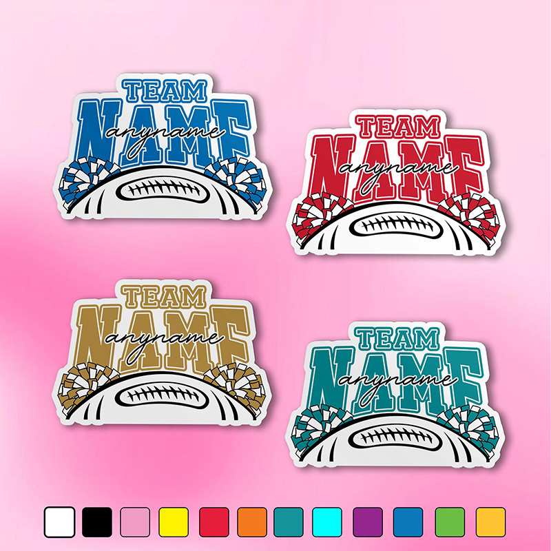 Personalized American Football Cheer Fridge Magnets with Custom Player Team Name and Player Name