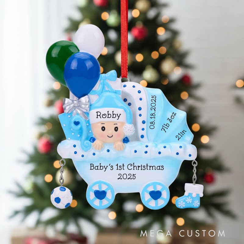 Personalized Baby's First Christmas Ornament 2025 Christmas Ornament for Baby Newborn Christmas Gift for Boys & Girls Christmas Keepsake
