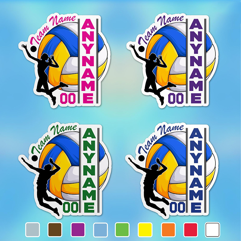 Personalized Volleyball Design Fridge Magnets with Custom Player Team Name and Number