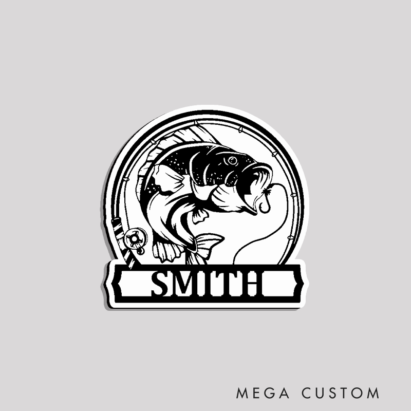 Personalized Fishing Theme Fridge Magnets Durable and Strong Magnetic Hold Unique Custom Design Perfect for Home Decor or Gifts for Fishing Lover