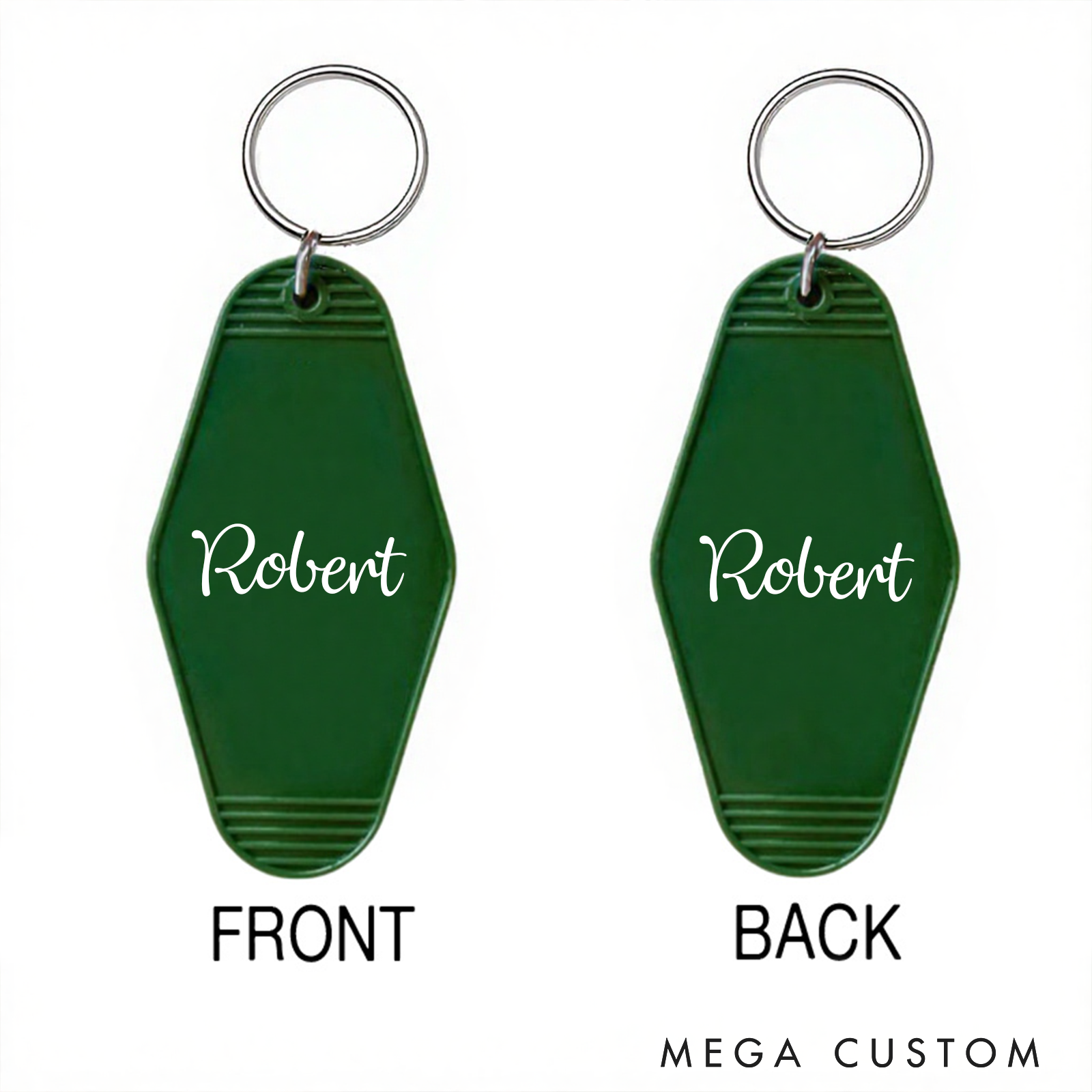 Personalized Retro Motel Keychain with Custom Name Engraving Vintage-Inspired Key Tag for Everyday Use  