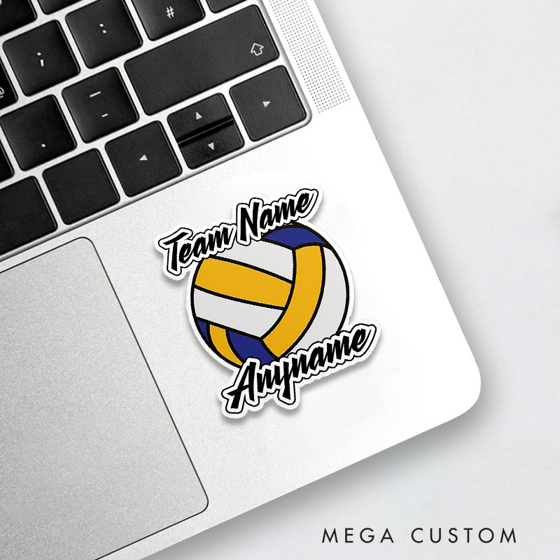 Personalized Volleyball Sticker, Custom Team Name and Player Name Design for Players and Fans