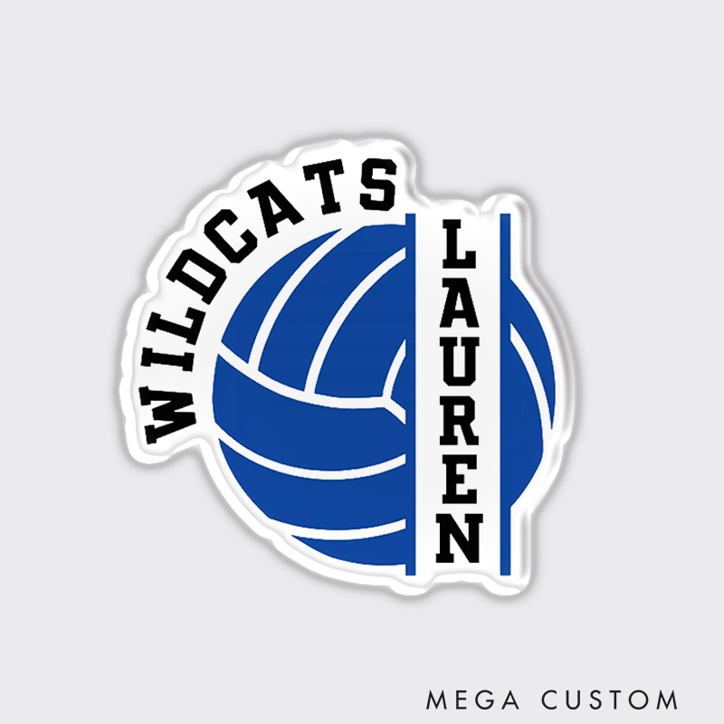 Personalized Volleyball Player Decal Fridge Magnets with Custom Team Name and Player Name for Team Spirit Gift