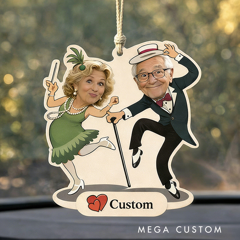 Personalized Dancing Couple Custom Photo Car Fragrance Ornament Perfect Romantic Holiday Gift Choice Custom Photo Scented Decor for Partners