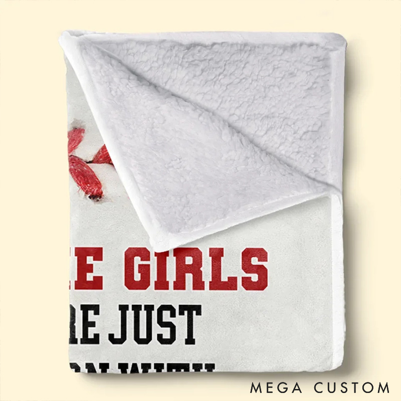 Personalized Baseball Themed Custom Photo Sherpa Blanket with Name and Inspirational Quote