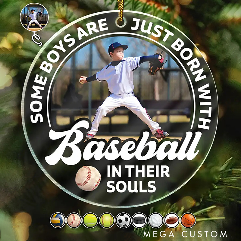 Personalized Acrylic Christmas Ornament Featuring Your Favorite Sport and Name  