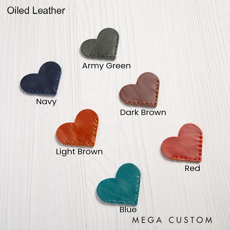 Personalized Leather Magnetic Book Mark Engraved Heart Bookmark with Name Custom Reader Gift for Him Journal Accessory