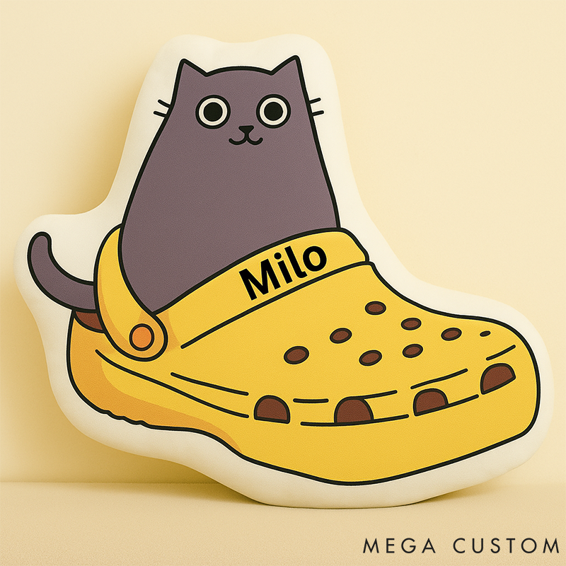 Personalized Cute Cat Throw Pillow Custom Pillow with Name Cute Plush Decor Gift for Kids Cat Lovers Home Decoration