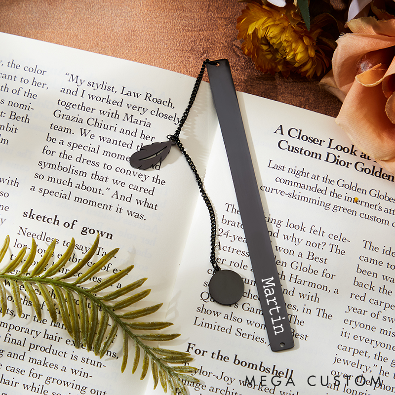 Personalized Metal Bookmark for Women Men Engraved Bookmark Gifts for readers Gift for Book Lover