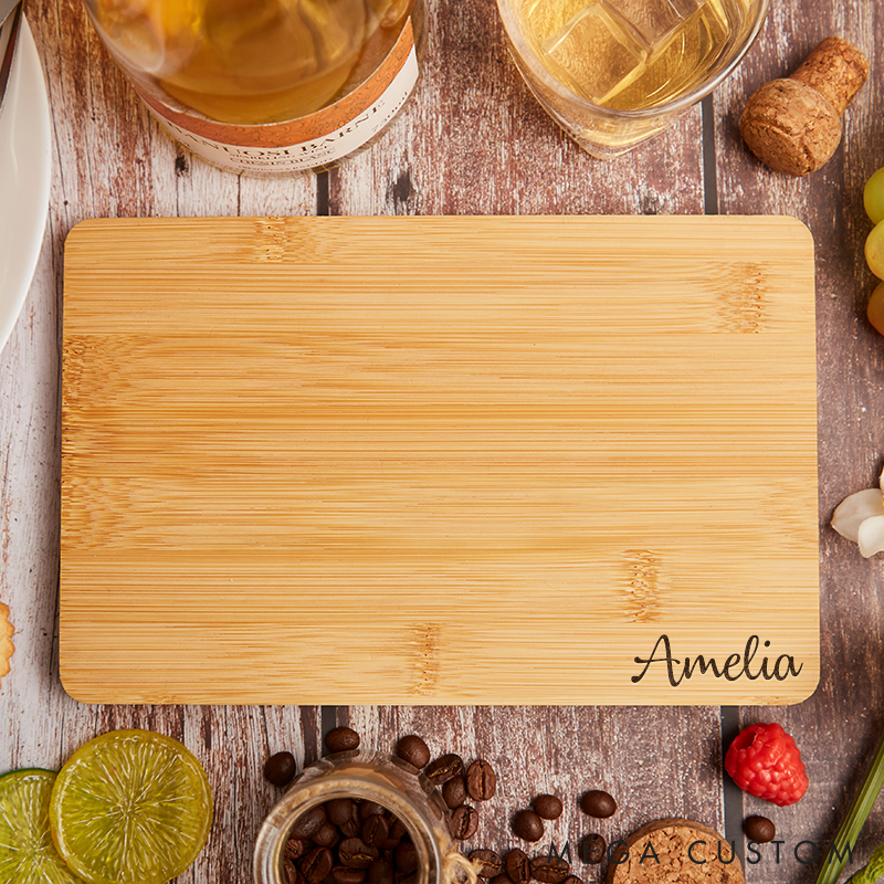 Personalized Bamboo Cutting Board with Name Custom Gifts for Kitchen Lovers Engraved Cutting Board for Cooking Wedding or Housewarming Gift  