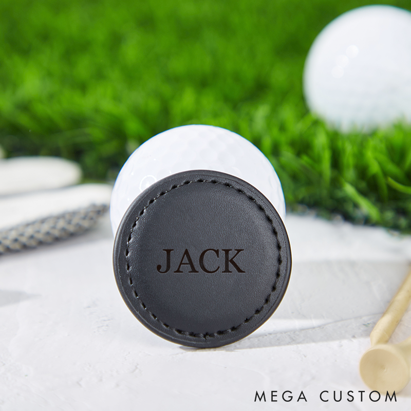 Personalized Golf Ball Marker Leather Golf Ball Marker Full Grain Leather Ball Marker Marker Custom Golf Gifts For Him