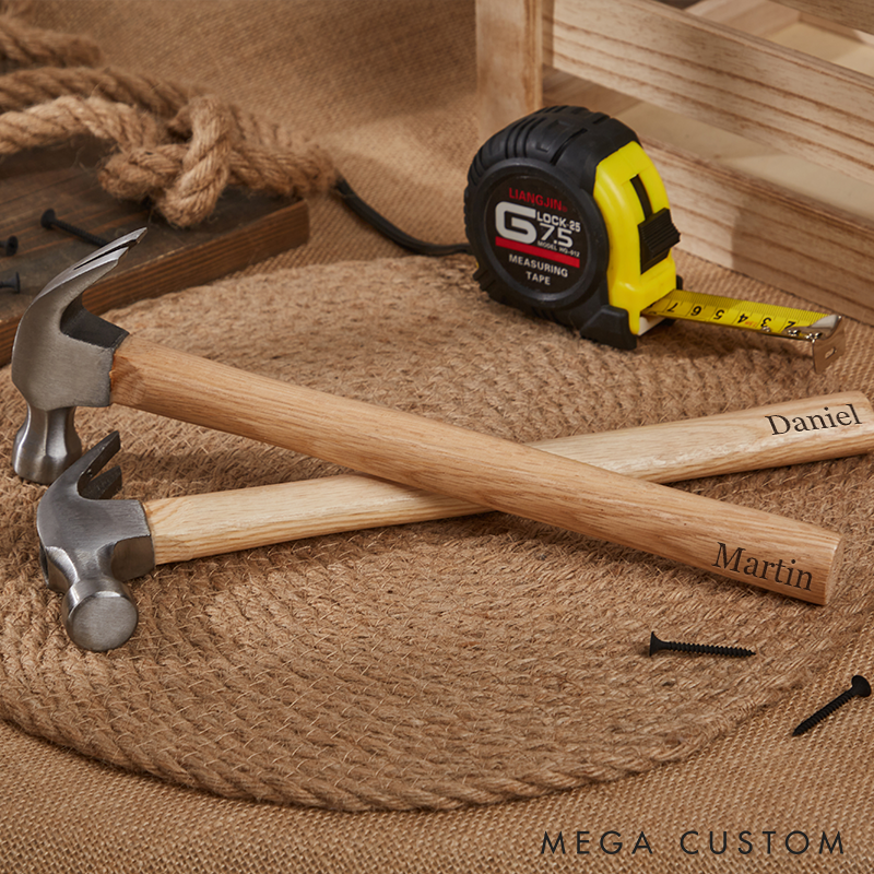[Copy]Personalized Building Memories Wood Hammer Custom Text Gift for Father's Day for Handyman Designer