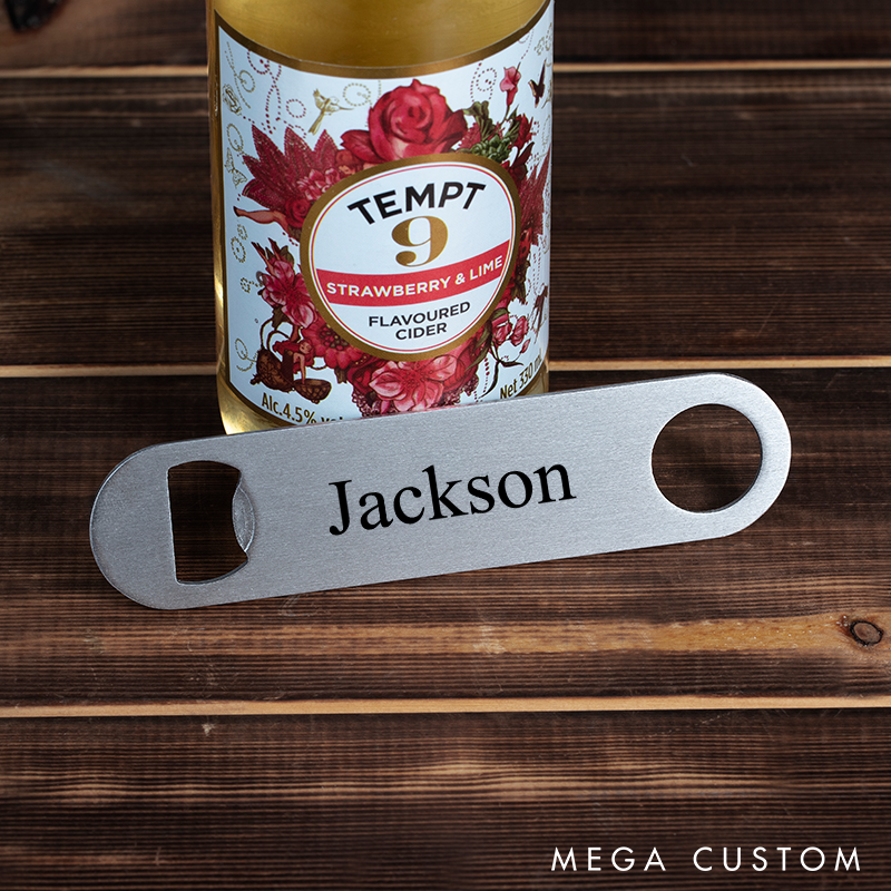 Personalized Stainless Steel Bottle Opener with Name Custom Bar Tool Gift for Beer Lovers Bartender Accessories  