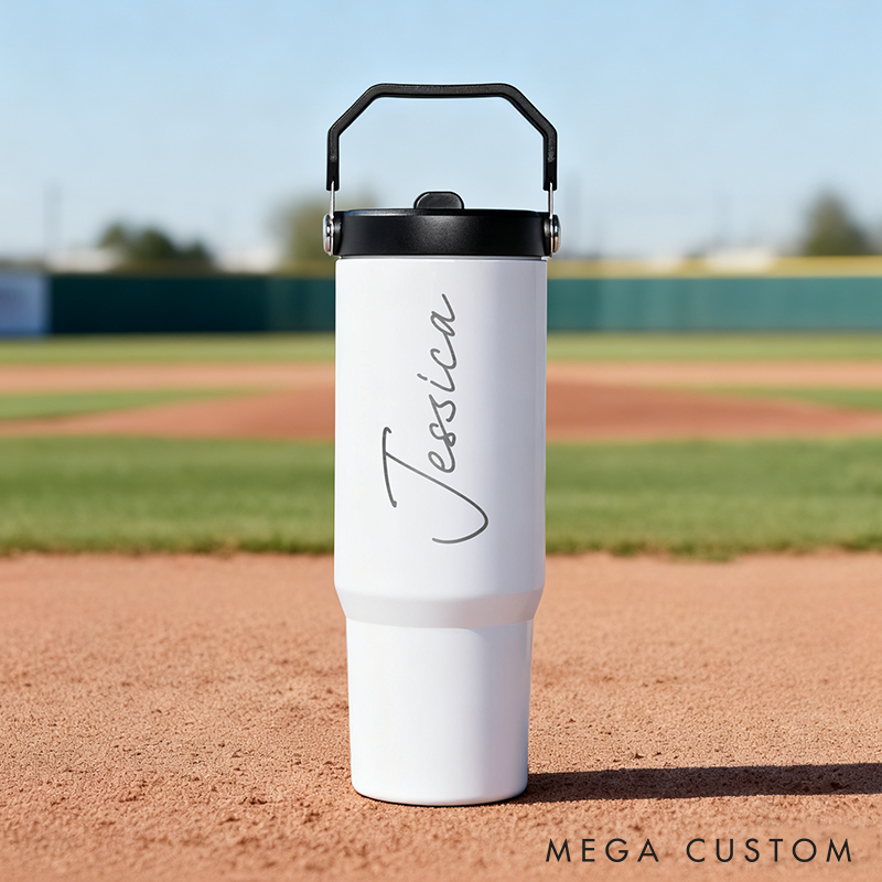 Personalized Insulated Water Bottle with Name Custom Stainless Steel Tumbler for Sports Travel and Everyday Use  