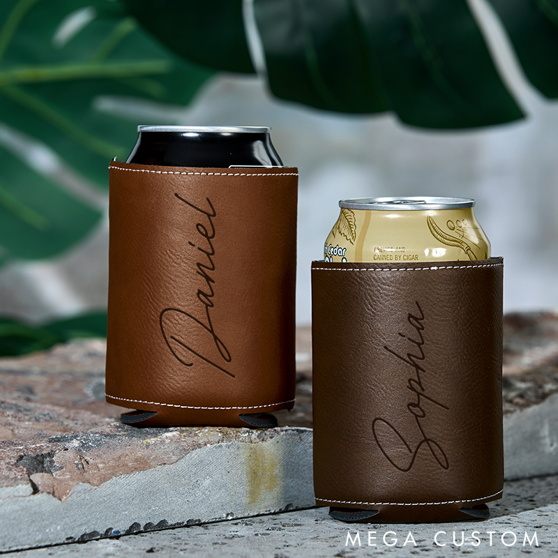 Personalized Can Cooler Custom Beer Can Holder Engraved Can Cooler Bottle Holder Gift for Him Groomsmen Gifts