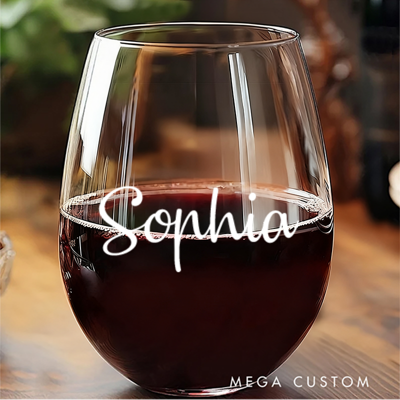 Personalized 16oz Wine Glass Custom Wine Glass with Name Elegant Gift for Wine Lovers and Special Occasions New Homeowner Gifts
