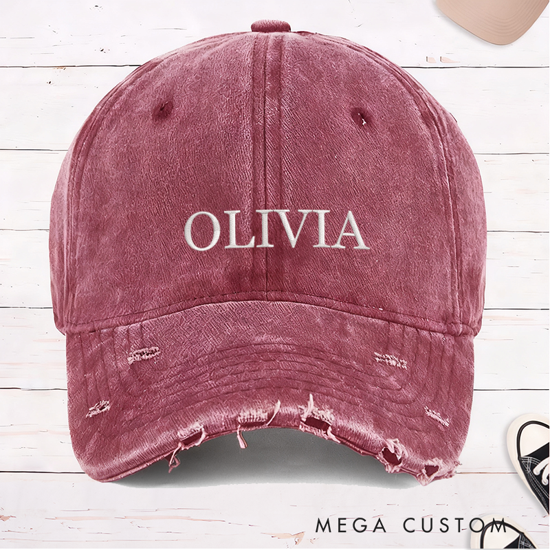 Personalized Baseball Cap with Name Embroidered Hat Adjustable Sports Cap Unisex Baseball Cap
