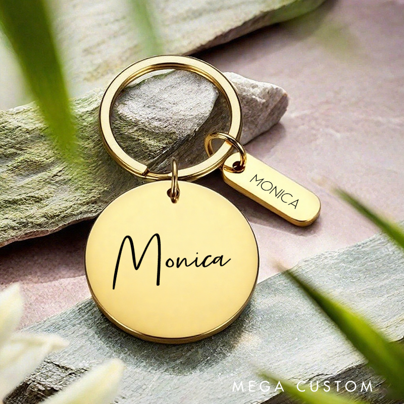 Personalized Stainless Steel Keychain Firefighter Wife Design Thoughtful Gift for Firefighter Spouses