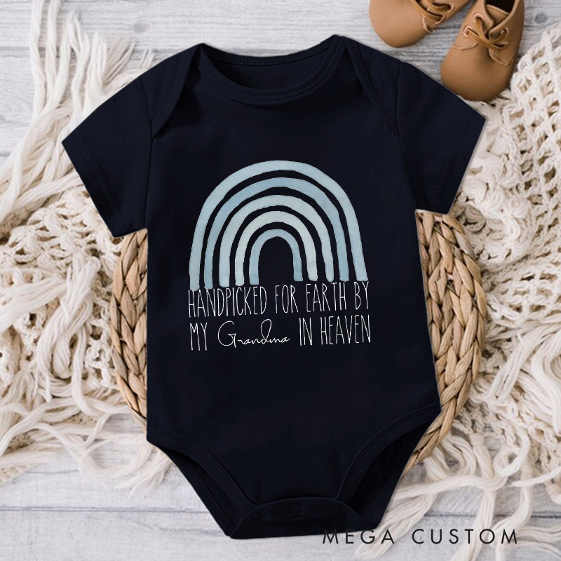 Personalized Handpicked for Earth Onesie in Heaven Onesie Baby Bodysuit Heaven Sent Onesie Baby Shower Gift Baby Announcement Onesie New Baby Gift