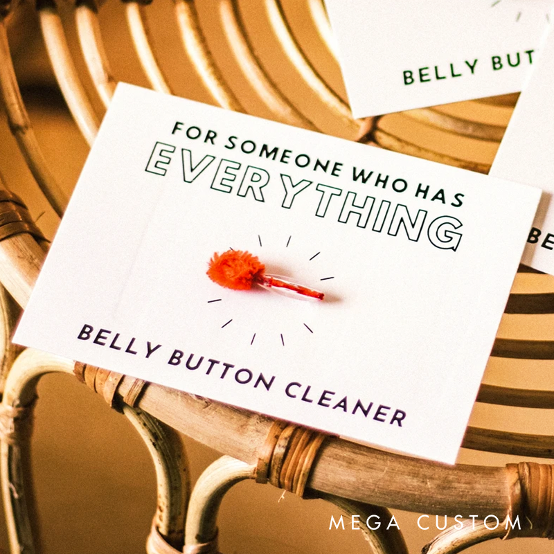 Red Belly Button Lint Brush Gag Gift Stocking Stuffer | Belly Button Cleaner Funny Gift for Christmas Stockings Novelty Gifts