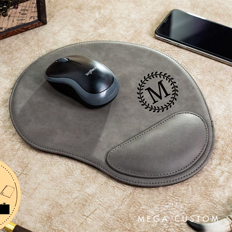 Personalized Mouse Pad Custom Leather Mouse Pa ,Coworker Gift Gift For Dad Boss Gift Gift for Him & Her Teacher gift Office Gifts