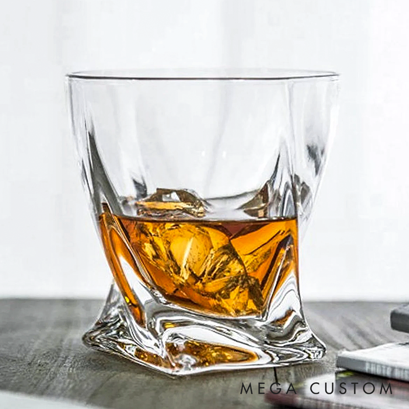 Personalized Twist Whiskey Glass Engraved Twist Whiskey Glass Gifts for Whiskey Lovers Old Fashioned Bourbon Glass 11 oz