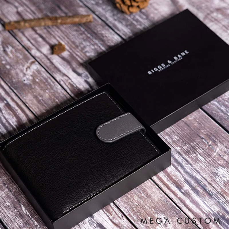 Personalized Leather Wallet for Men Engraved Leather Wallet with Name Mens Wallet Leather Wallet For Him Groomsmen Wallet Boyfriend Gift Dad Gift Husband Gift