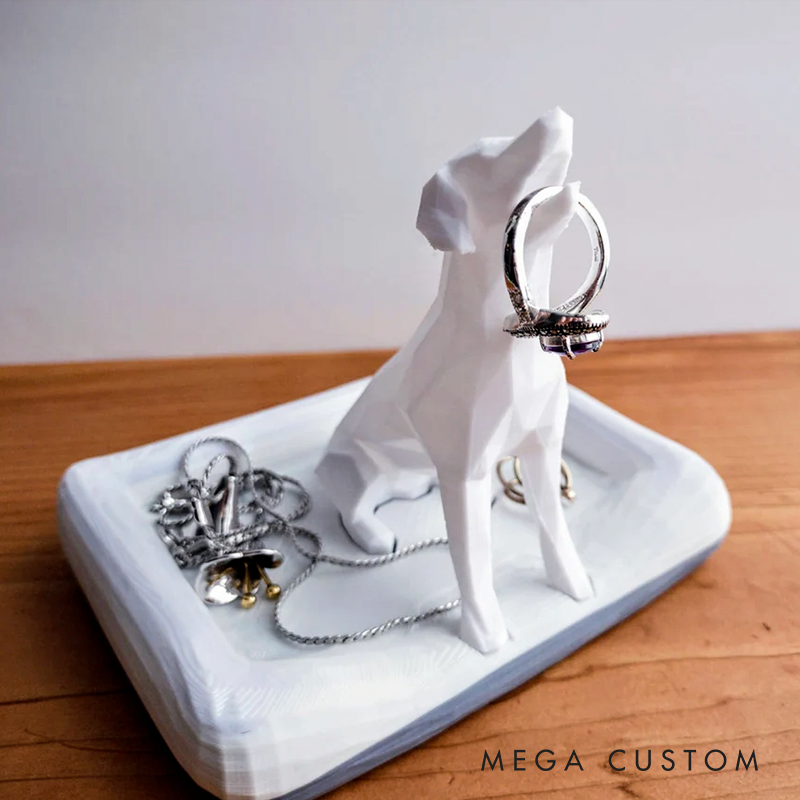 Dog Ring Holder with Dog Bed Ring Dish Engagement Gift Personalized Ring Holder