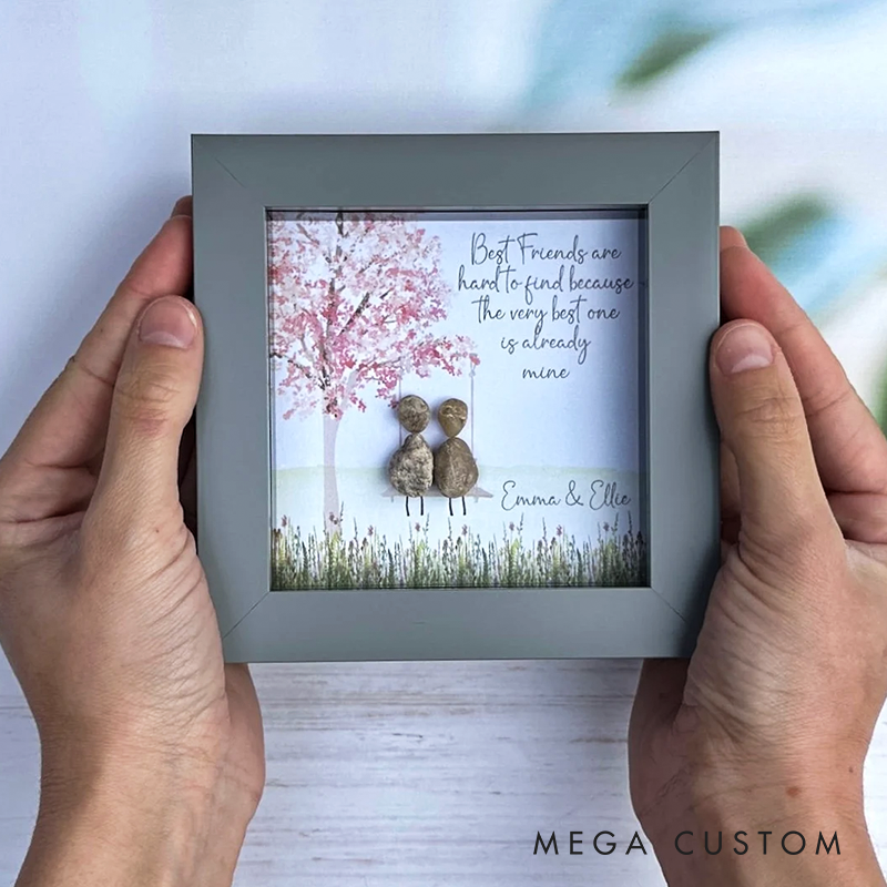 Personalised Best Friend Pebble Picture Friend Pebble Art Best Friend Birthday Christmas Gift For Her Christmas Friend Gif