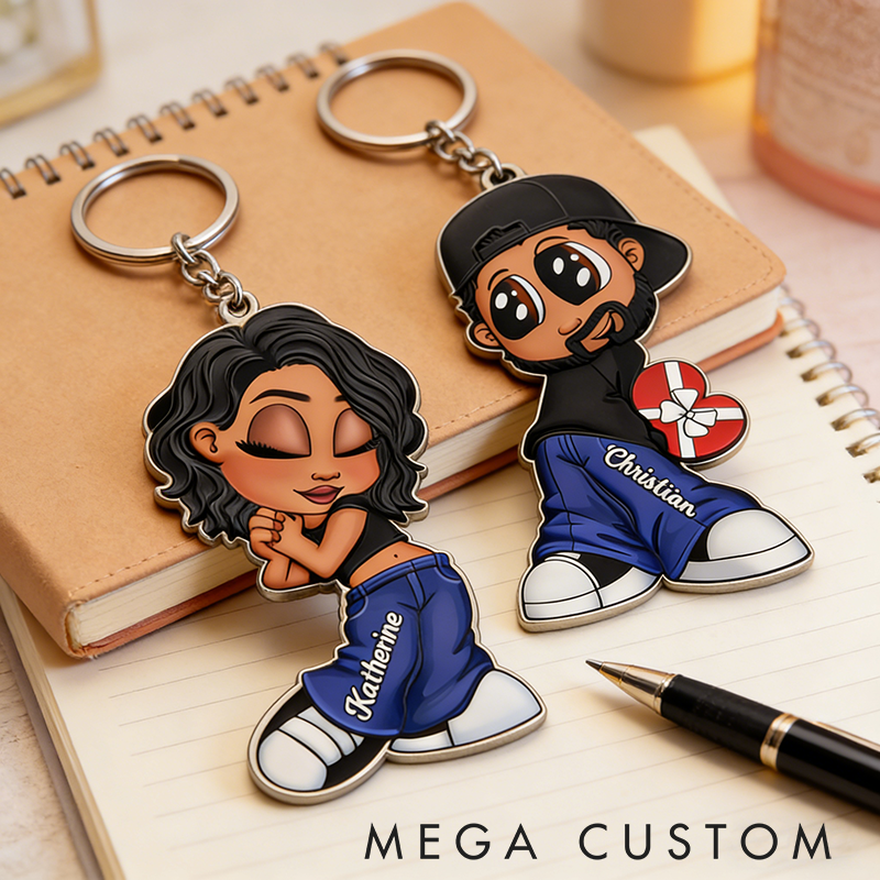 Personalized Heartfelt Metal Keychain Perfect Couples Holiday Gift Choice Romantic Keychain Gift for Partners