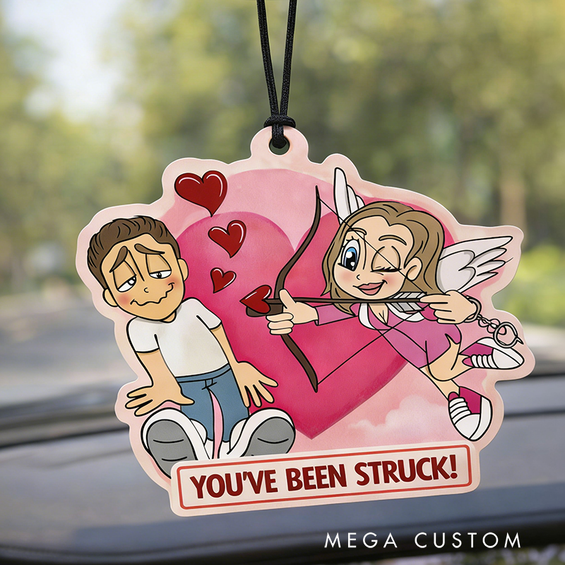 Personalized Cupid Arrow Car Fragrance Custom Photo Romantic Holiday Gift Choice Scented Ornament for Partners