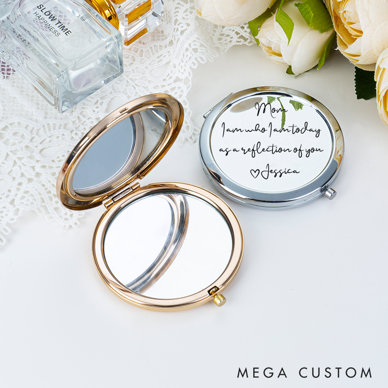 Personalized Mom Wedding Gift A Reflection Of You Pocket Mirror Gift Mother of the Bride Gift Mother of Groom Gift for Mom from Daughter