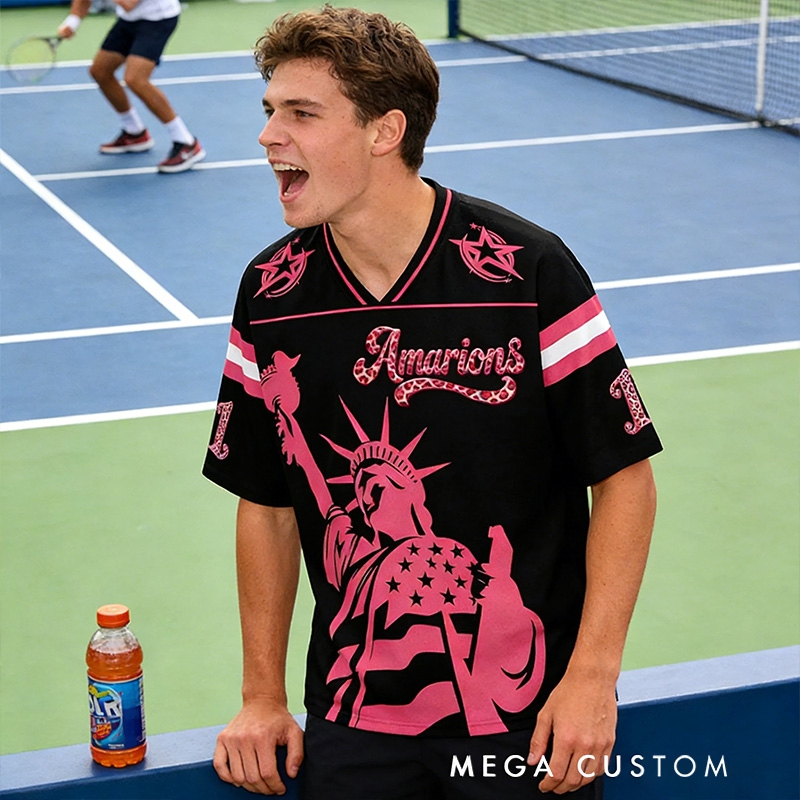 Personalized Sport-Themed Statue of Liberty Jersey with Custom Leopard Print Number for Sport Fans