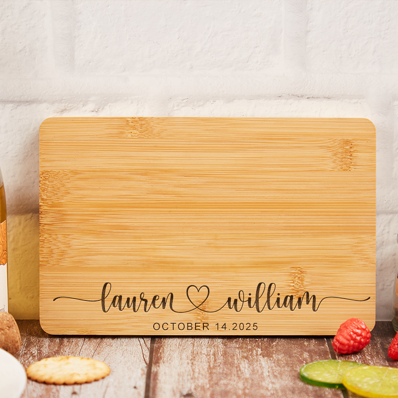 Personalized Cutting Board for Her Valentine’s Day Gift for Wife or Girlfriend Custom Engraved Wood Board Anniversary Gift