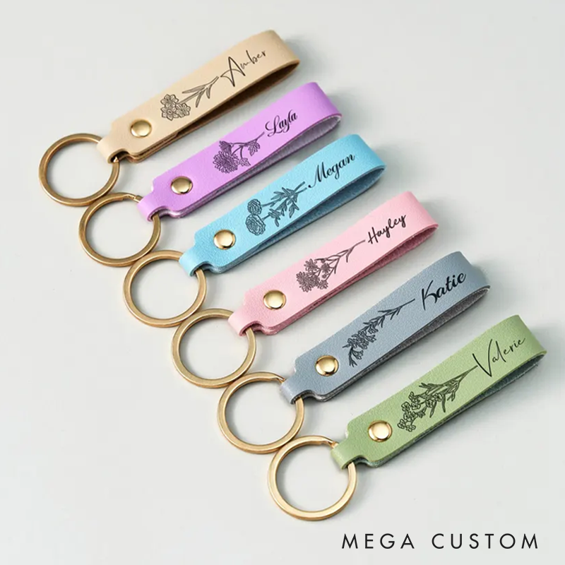 Personalized Name Keyring Handmade Daisy Beaded Keychain Cute Custom Bag Charm Gifts for Her Back to School or Friendship Gift