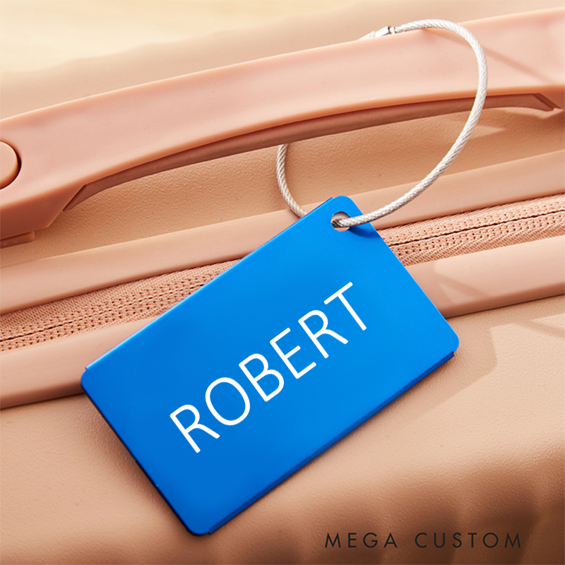 Personalized Metal Luggage Tag Custom Metal Luggage Tags Travel Gift Engraved Aluminum Luggage Tags for Backpacks Travel