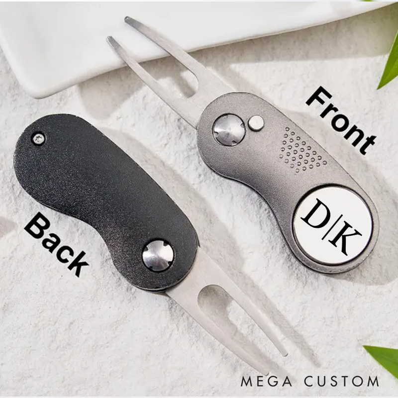 Personalized Golf Divot Tool Custom Golf Gift for Men Engraved Golf Ball Marker Golf Groomsmen Gift for Dad Husband Gift Golf Accessories
