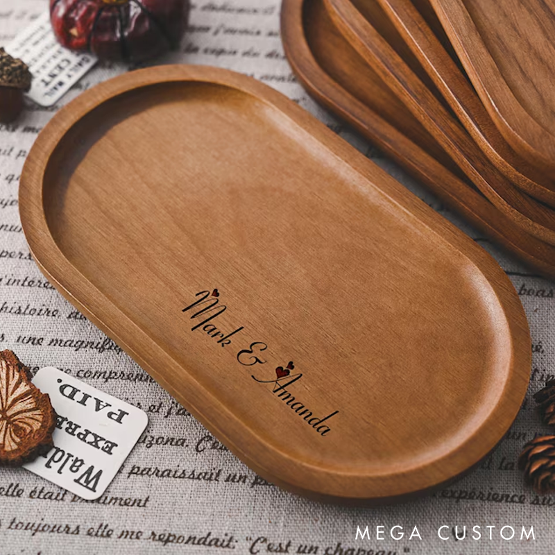 Personalized KitchenTrays Custom Wooden Trays Countertop Trays Kitchen Trays Wooden Tray Ring Tray Jewelry Tray Anniversary Gifts