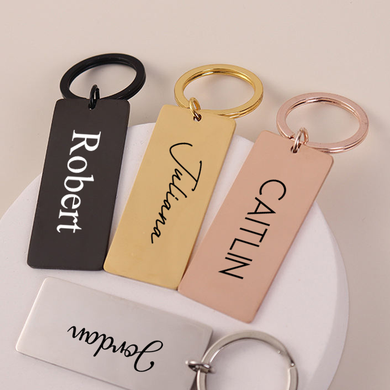 Personalized Engraved Keychain Stainless Steel Keychain Custom Metal Keychain with Name Birthday Gift Boyfriend